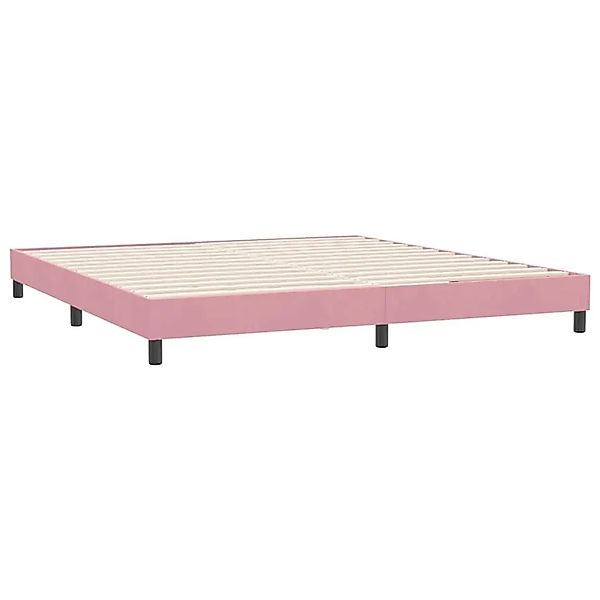 vidaXL Bettgestell Ohne Matratze Rosa 180x220 cm Samt 4101420 günstig online kaufen