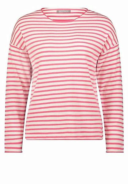 Betty&Co Sweatshirt Strickpullover Kurz 1/1 Arm, Cream/Pink günstig online kaufen