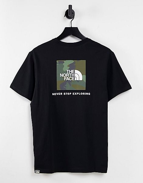 The North Face – Red Box – T-Shirt in Schwarz/Military-Muster günstig online kaufen