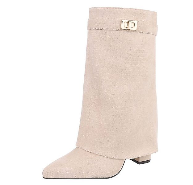 Ital-Design Modische Stiefeletten mit hohem Schaft für Damen High-Heel-Stie günstig online kaufen