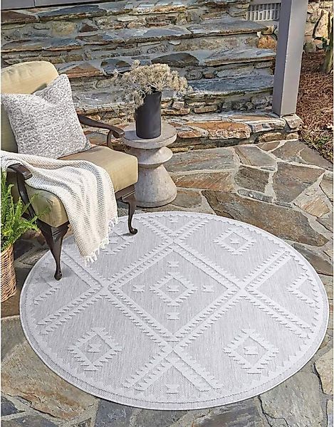 Carpet City Teppich "In-& Outdoorteppich Santorini 454, 3D-Effekt, Raute-Op günstig online kaufen