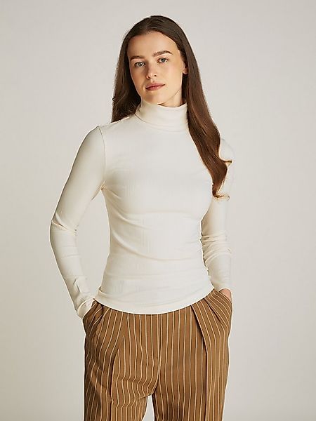 Tommy Hilfiger Langarmshirt SLIM 5X2 RIB ROLL-NK LS in gerippter Struktur günstig online kaufen