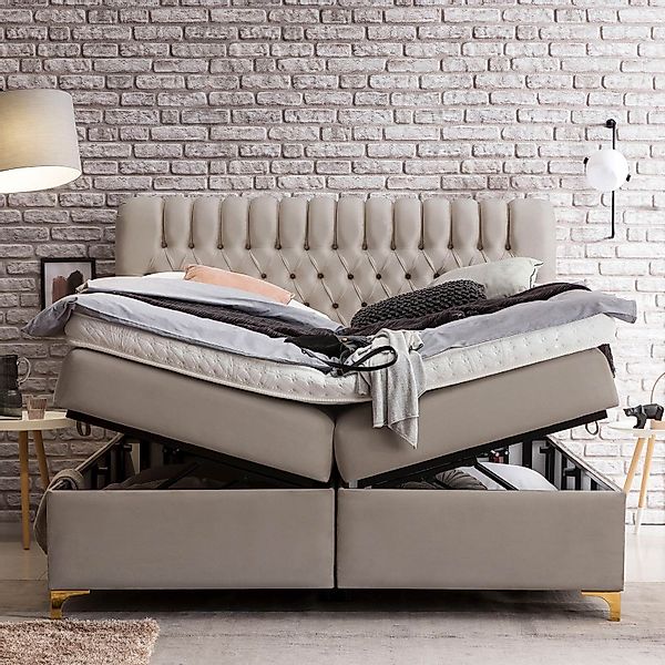 BettCo Stauraumbett Boxspringbett mit Bettkasten Chester günstig online kaufen