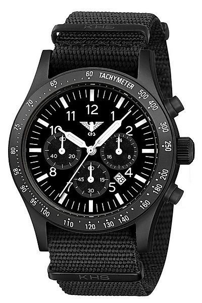 KHS Quarzuhr Platoon Solar Natoband Schwarz günstig online kaufen