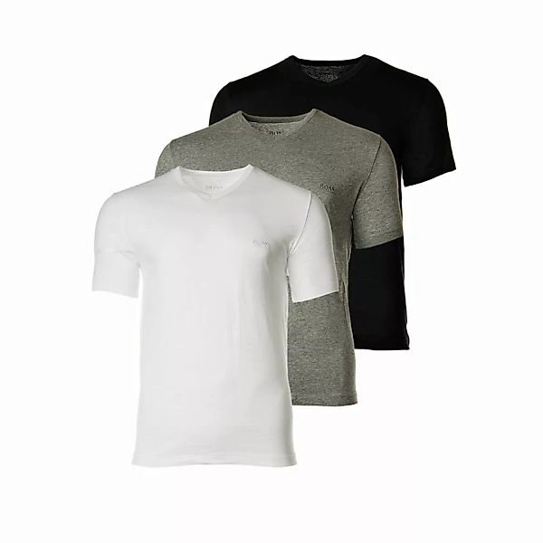 HUGO BOSS Herren T-Shirt, 3er Pack - Pure Cotton, V-Neck, Regular Fit, einf günstig online kaufen