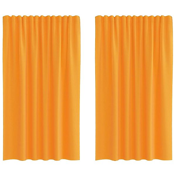 vidaXL Voile Vorhänge mit Stangentaschen 2 Stk Orange 4102192 günstig online kaufen