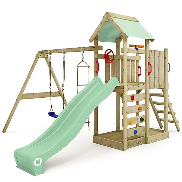 Wickey Spielturm MultiFlyer mit Schaukel & Rutsche und Kletterleiter, 10-Ja günstig online kaufen