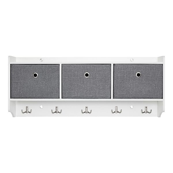 Mondeer Wandgarderobe Wandregal, Hängeregal mit 3 günstig online kaufen