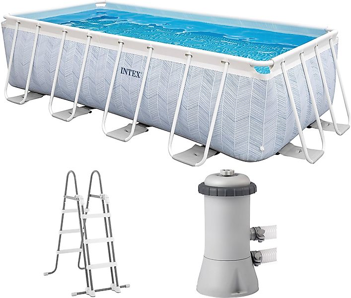 Intex Rechteckpool CHEVRON PRISM RECTANGULAR (Set, günstig online kaufen