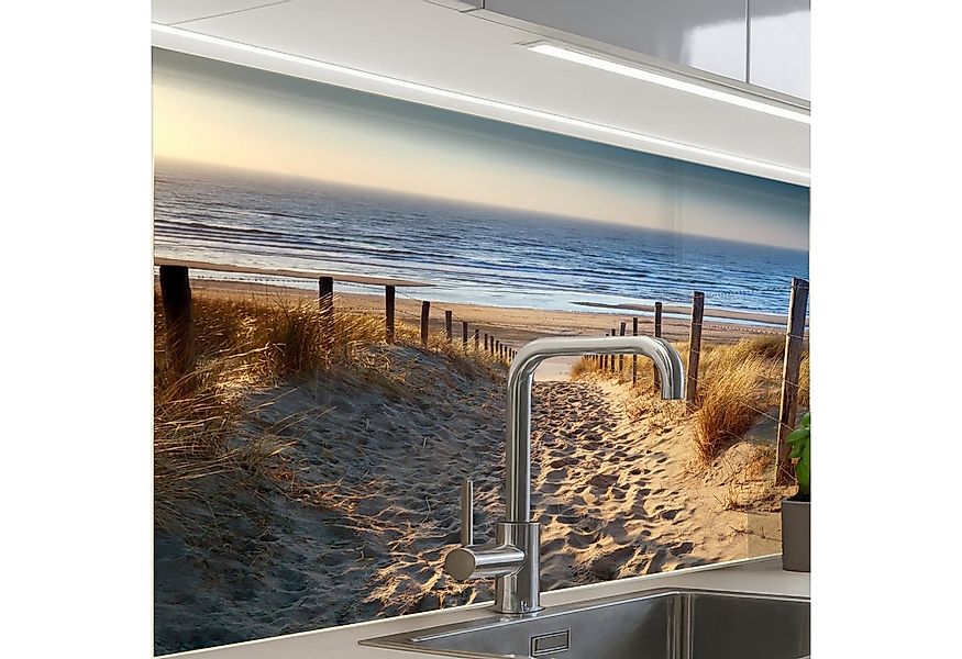 KitchenYeah Küchenrückwand selbstklebend Strand - Meer - Niederlande - Düne günstig online kaufen