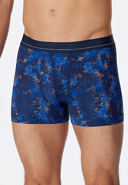 Schiesser Boxershorts Unterwäsche Micro-Qualität gemustert indigoblau günstig online kaufen