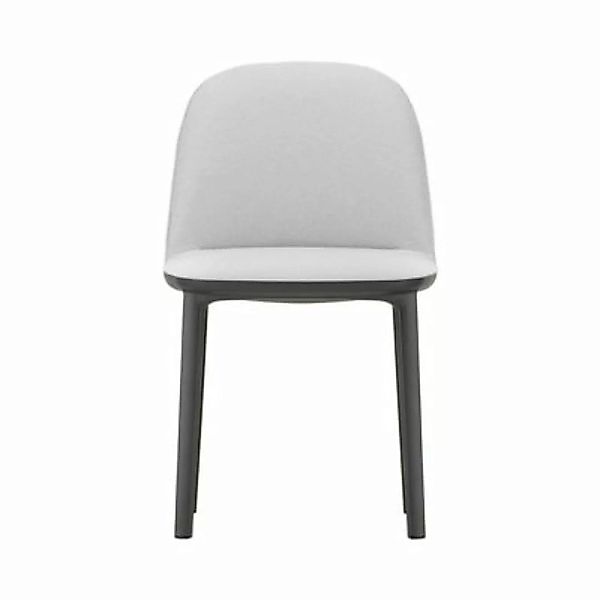 Gepolsterter Stuhl Softshell Side Chair textil grau / 4 Beine - Stoff - Vit günstig online kaufen