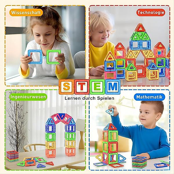 POPOLIC 40-teiliges Magnetische Bausteine, Magnetspielzeug Magneten günstig online kaufen