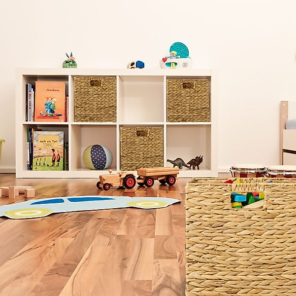 relaxdays Regalkorb Aufbewahrungskorb Wasserhyazinthe im Set günstig online kaufen