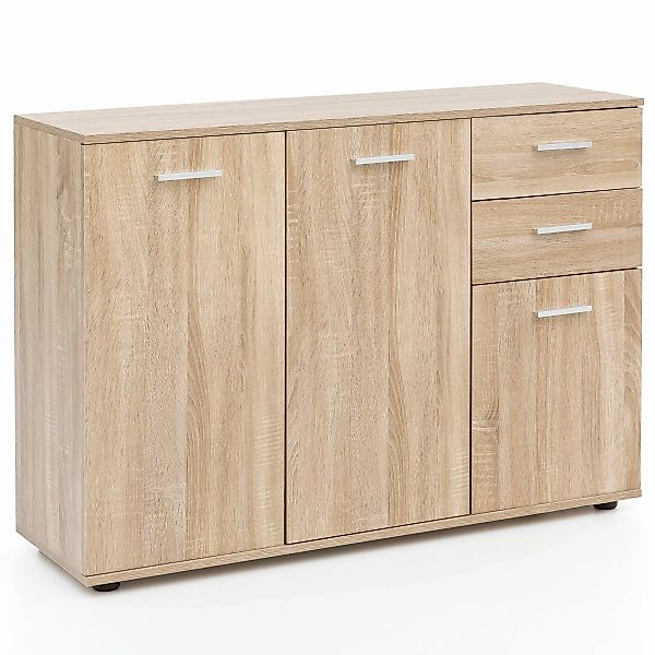 Kommode mit Türen & Schubladen 107x79x35 cm Schrank Holz Sonoma | Flurschra günstig online kaufen