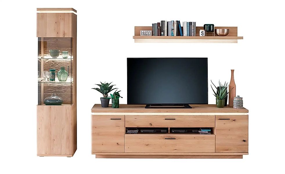Woodford Wohnwand  Alone ¦ holzfarben ¦ Maße (cm): B: 260 H: 204 T: 50.0 Wo günstig online kaufen