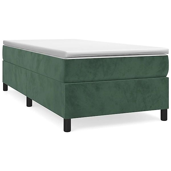 vidaXL Boxspringbett Dunkelgrün 100x200 cm Samt1366633 günstig online kaufen