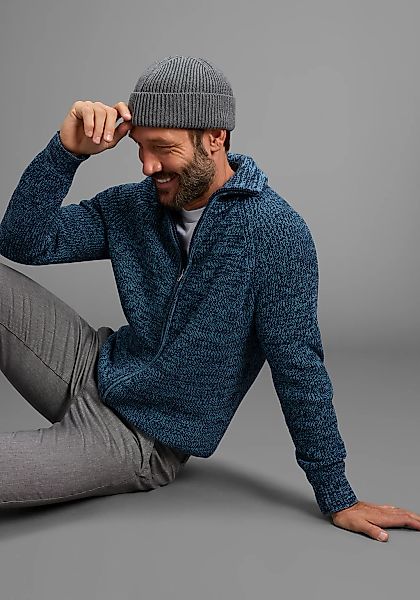 Mans World Strickjacke "Neue Kollektion" mit Stehkragen günstig online kaufen