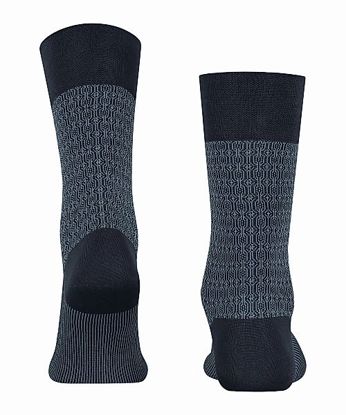 FALKE Sensitive Quiet Vision Herren Socken, 45-46, Blau, Geometrisch, Baumw günstig online kaufen