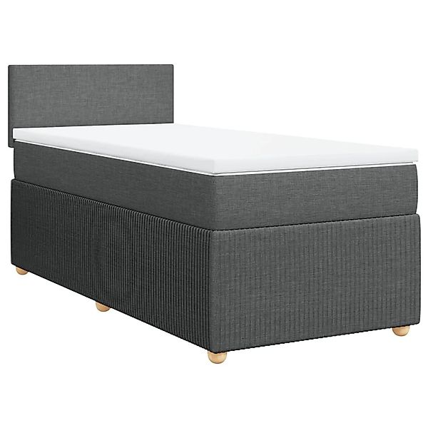 vidaXL Boxspringbett mit Matratze Dunkelgrau 90x190 cm Stoff2102555 günstig online kaufen