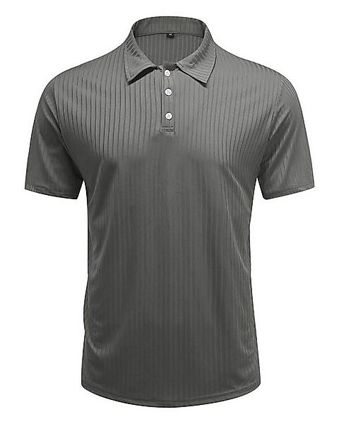 Allthemen Poloshirt im Slim-Fit Kurzarm Polo-Hemd im gestreiften Design günstig online kaufen