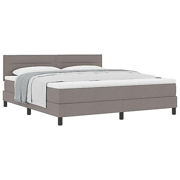 vidaXL Bett Boxspringbett mit Matratze Taupe 180x200 cm Stoff (1-tlg) günstig online kaufen