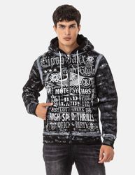 Cipo & Baxx Sweatjacke "Jacken" 1 Stk. tlg. mit auffälligem Print, CL544 günstig online kaufen