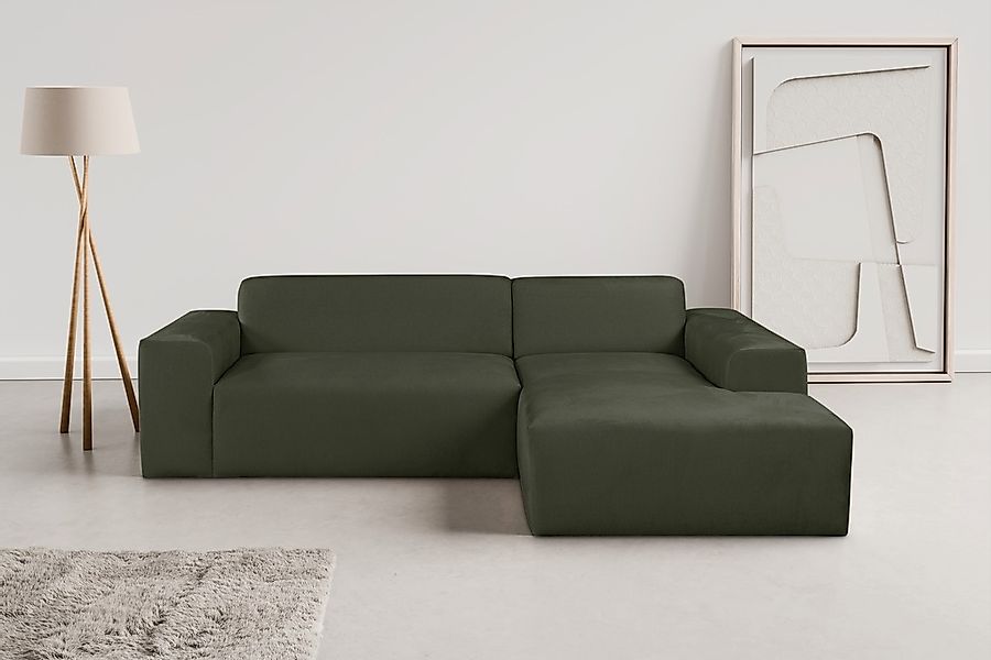 WERK2 Ecksofa "Zeus-L modern & zeitlos, Breite 253 cm, bequemes Sofa" Curvy günstig online kaufen