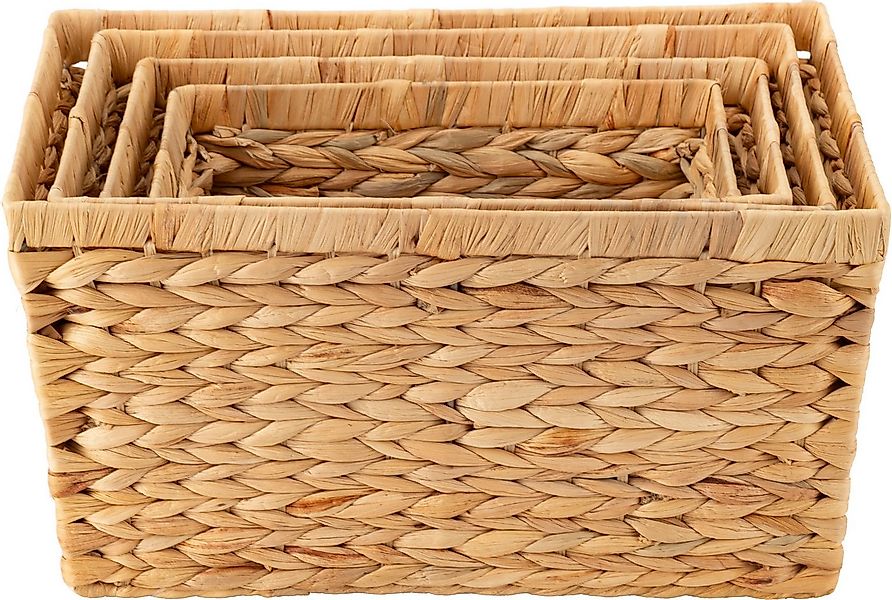 ECHTWERK Aufbewahrungskorb Rechteckiger Flechtkorb (Set, 4 St), aus Wasserh günstig online kaufen