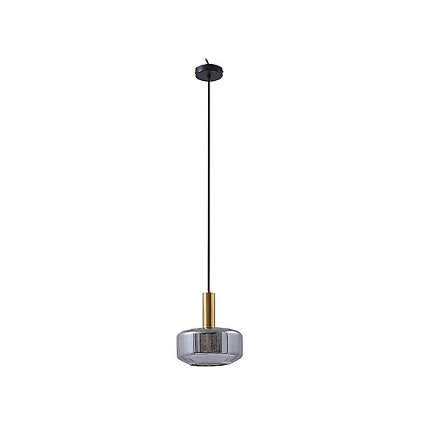Lindby Pendelleuchte Hildur 10030725 in Alu aus Glas 1-flammig E27 Wohnzimm günstig online kaufen