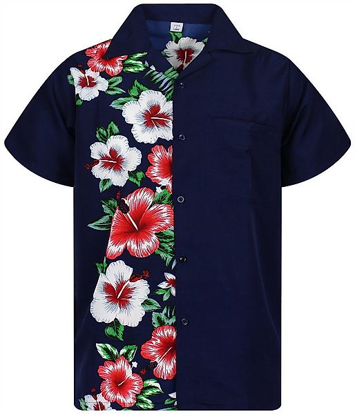 King Kameha Hawaiihemd Wedding Funky Hawaii-Hemd Herren Kurzarm Front-Tasch günstig online kaufen