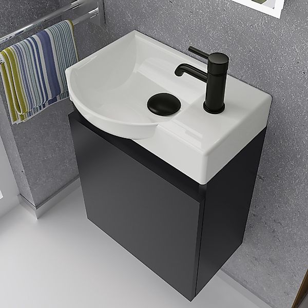Alpenberger Badmöbel-Set Gäste WC Waschbecken mit günstig online kaufen