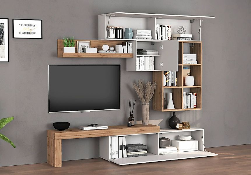 INOSIGN Wohnwand "Chronos Wohnwand, Medienwand, 5-er set", (Set, 5 St.), ca günstig online kaufen