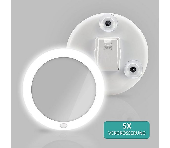 EMKE Kosmetikspiegel mit beleuchtung mit 5 fach Vergrößerungsspiegel, mit S günstig online kaufen
