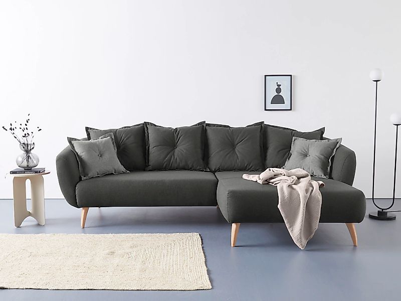 Home affaire Ecksofa "Baggio formschöne Polsterecke, bequem, Breite 277cm, günstig online kaufen