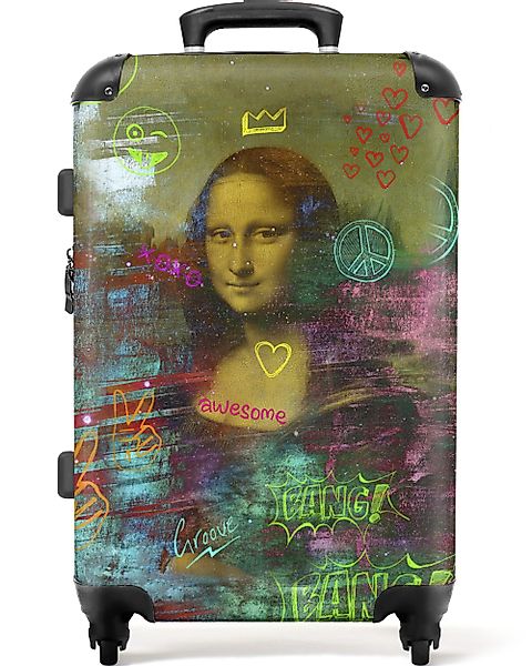 NoBoringSuitcases.com© Hartschalen-Trolley Graffiti - Mona Lisa günstig online kaufen
