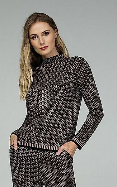 Passioni Strickpullover mit stylischem Fischgrätenmuster günstig online kaufen