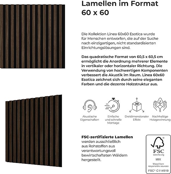 Stegu 3D Wandpaneel PROline, BxL: 60,00x60,00 günstig online kaufen