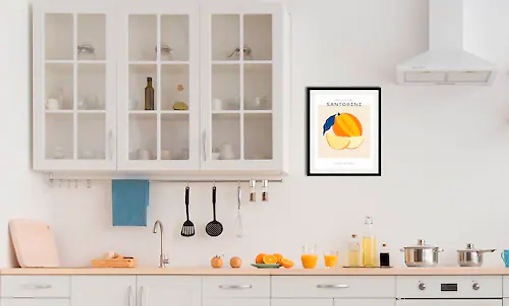 queence Bild »Santorini«, Obst-Obst Bilder-Kunst-Abstrakt-Essen-Lebensmitte günstig online kaufen