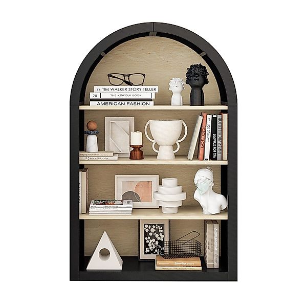 OKWISH Bücherregal Standregal mit gewölbtem Design, günstig online kaufen