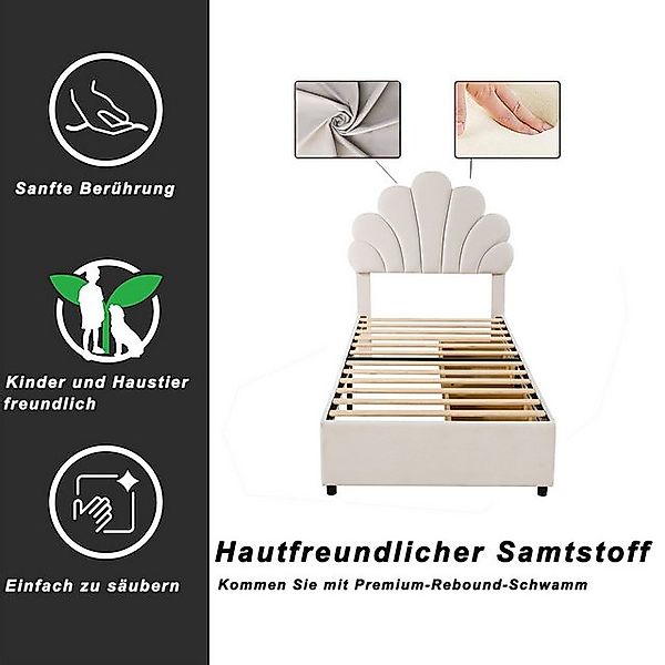STILVORA Kinderbett 90x200 Kinderbett mit Matratze,Jugendbett mit Stauraum günstig online kaufen