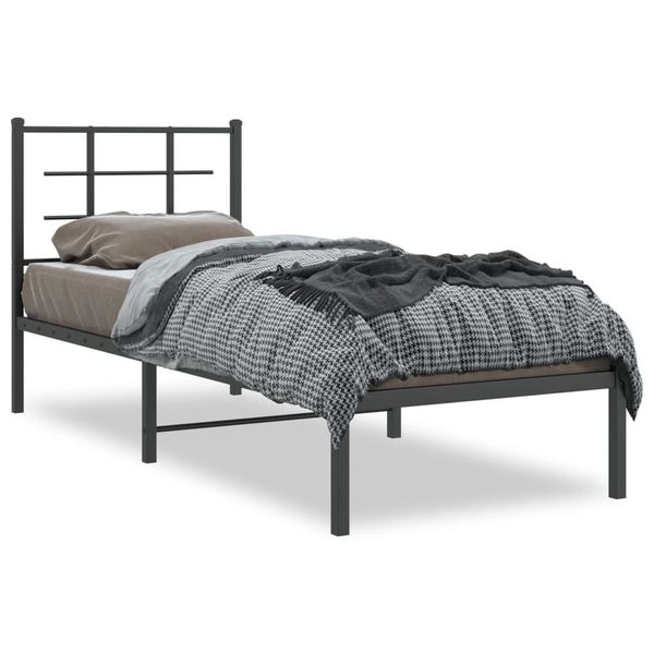 vidaXL Bett Bettgestell mit Kopfteil Metall günstig online kaufen