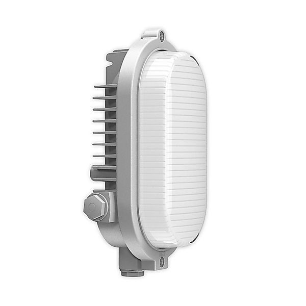 RZB Areno LED-Außenwandlampe IP66 silber/weiß 840 günstig online kaufen