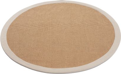 carpetfine Sisalteppich "Sisal" rund 5 mm Höhe mit farbiger Bordüre, Anti-R günstig online kaufen