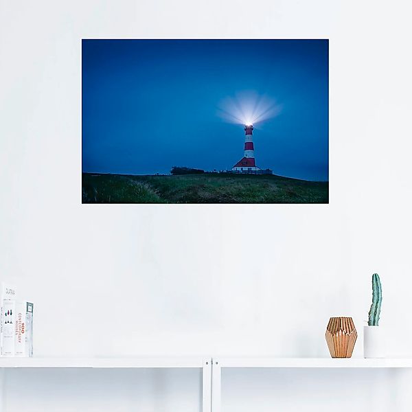 Artland Wandfolie »Leuchtturm Westerheversand am Abend«, Gebäude, (1 St.), günstig online kaufen