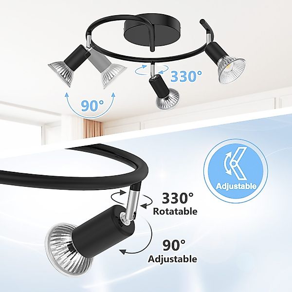 BlingBin Deckenspot Deckenstrahler Drehbar Strahler Deckenleuchte günstig online kaufen