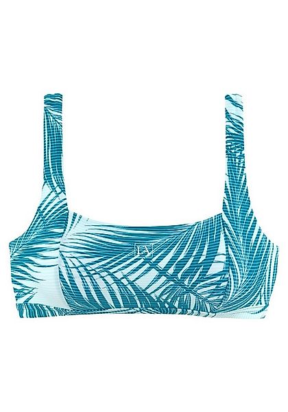 LASCANA ACTIVE Bustier-Bikini-Top Coal, im Mustermix aus Palmen und Streife günstig online kaufen