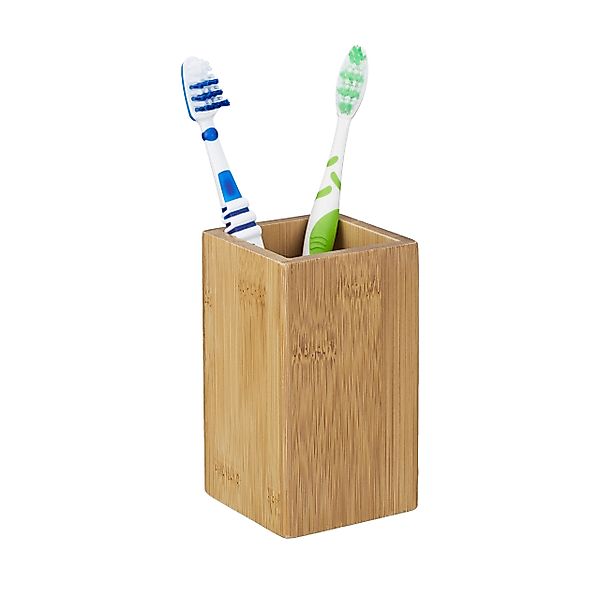 relaxdays Zahnputzbecher Bambus günstig online kaufen