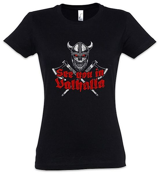 Urban Backwoods Print-Shirt See You In Valhalla Damen T-Shirt Walhalla Thor günstig online kaufen