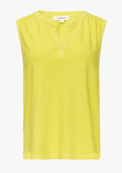 s.Oliver T-Shirt Ärmelloses Jersey-Shirt mit Raffung günstig online kaufen